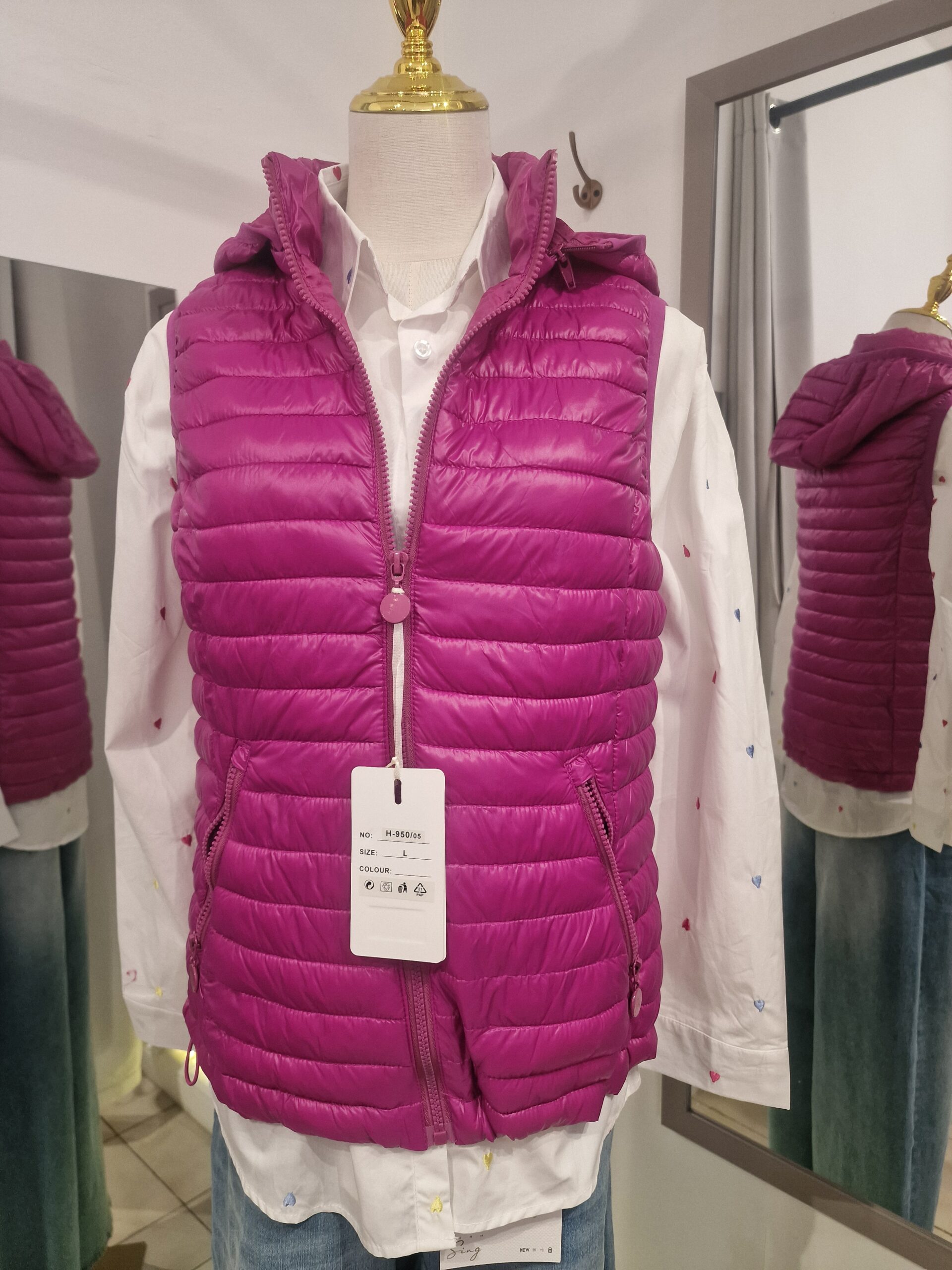 Bodywarmer dames - afneembare capuchon - Afbeelding 2