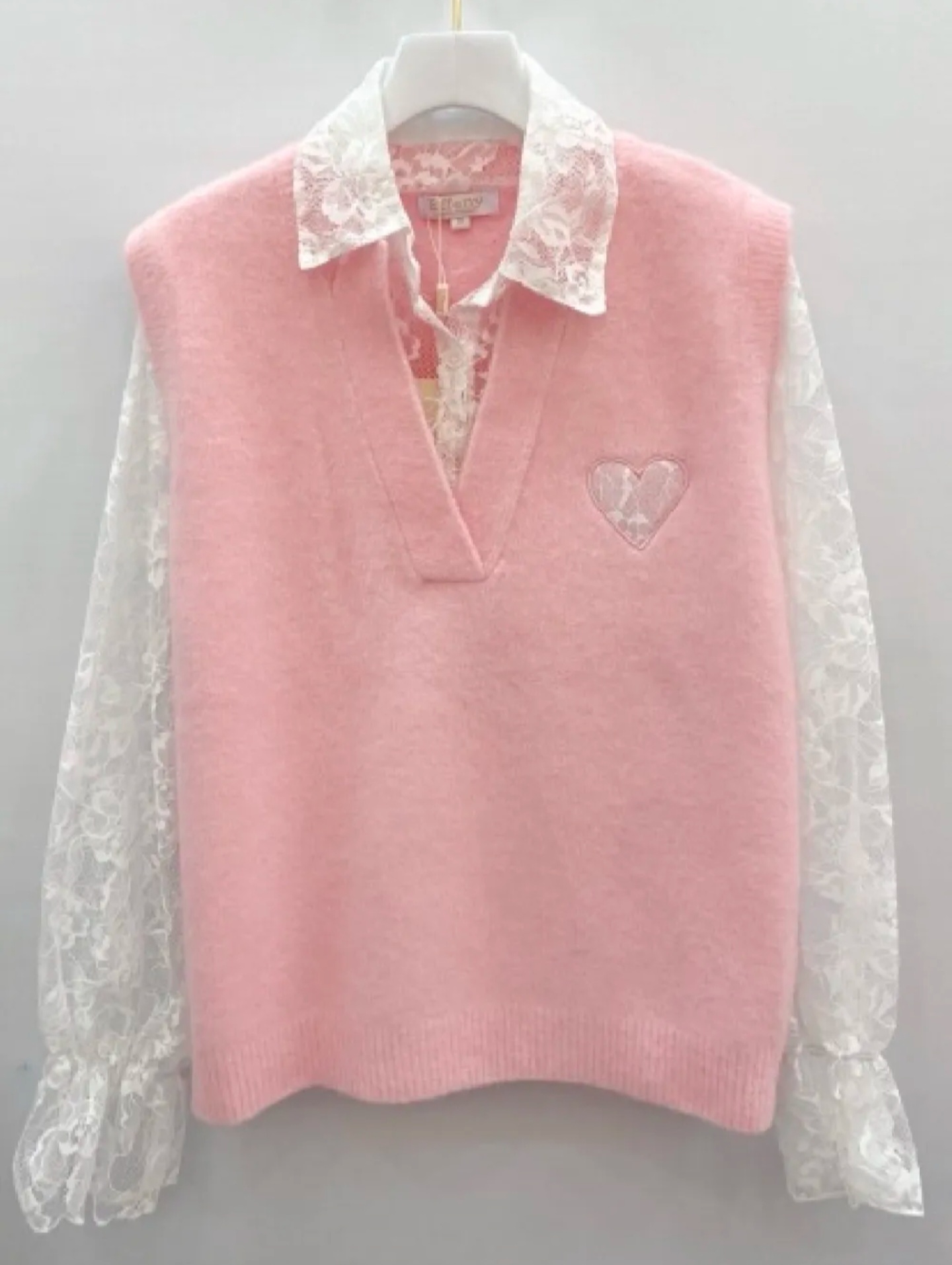 Pullover/Vest lange mouwen-kant - Afbeelding 4